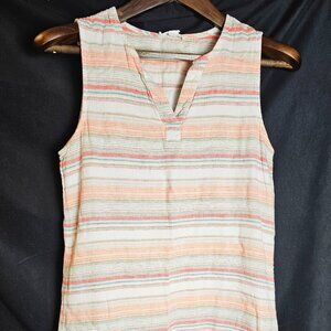 Beach Lunch Lounge Linen Shirt Sleeveless Size XS